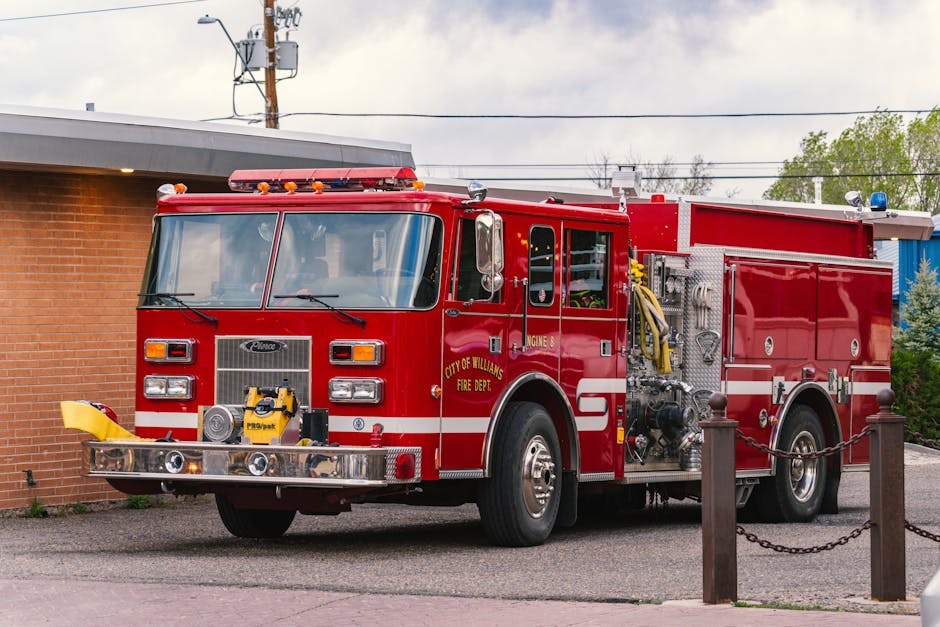 Williams Arizona Fire Department Engine 8 parked at station