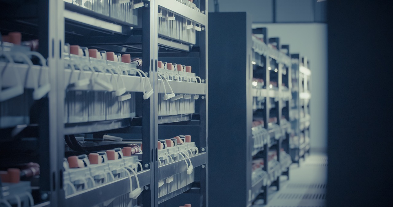 Close-up of server racks in a data center highlighting modern technology infrastructure