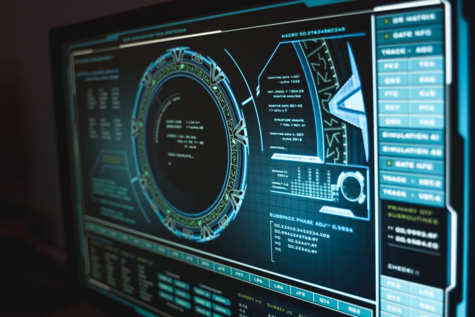 High-tech cybersecurity interface showing system vulnerability data